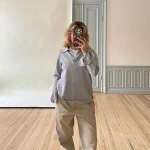 Djerf Avenue Getaway Top Grey Melange S